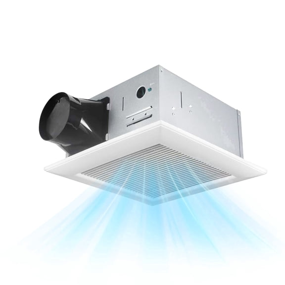 Bathroom  Fan, 80 CFM, Ultra-Quiet 0.8 Sones,  Ceiling Mount Retrofit Ventilation for Bathrooms up to 80 sq ft,  No Attic Access Needed, Energy Efficient for Bathroom/HomeVentilation