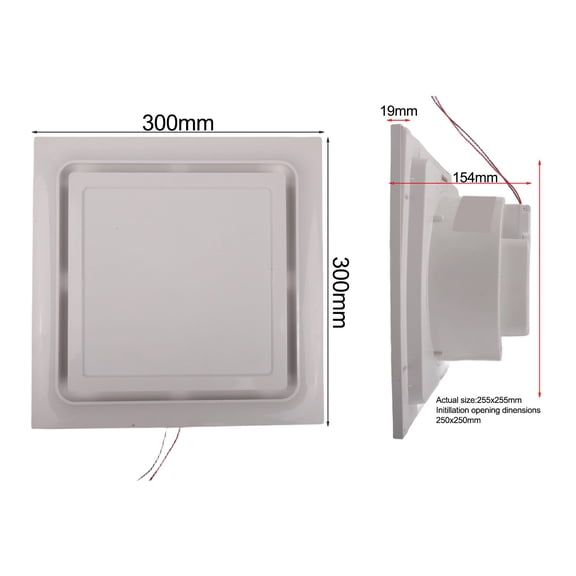 Bathroom Exhaust Fan With Light, Whisper-Quiet 0.9 Sones Ventilation Fan For Humidity Control, LED Ceiling Mount Air Ventilator For Home Bathroom Laundry Room, White Finish(10-inch)