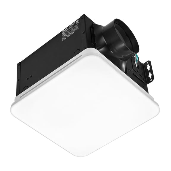 Bathroom Exhaust Fan with LED Light 110 CFM 4000K 1.5 Sones Low Noise Premium Motor Ceiling Fan for Laundry Storage Room Home Ventilation White