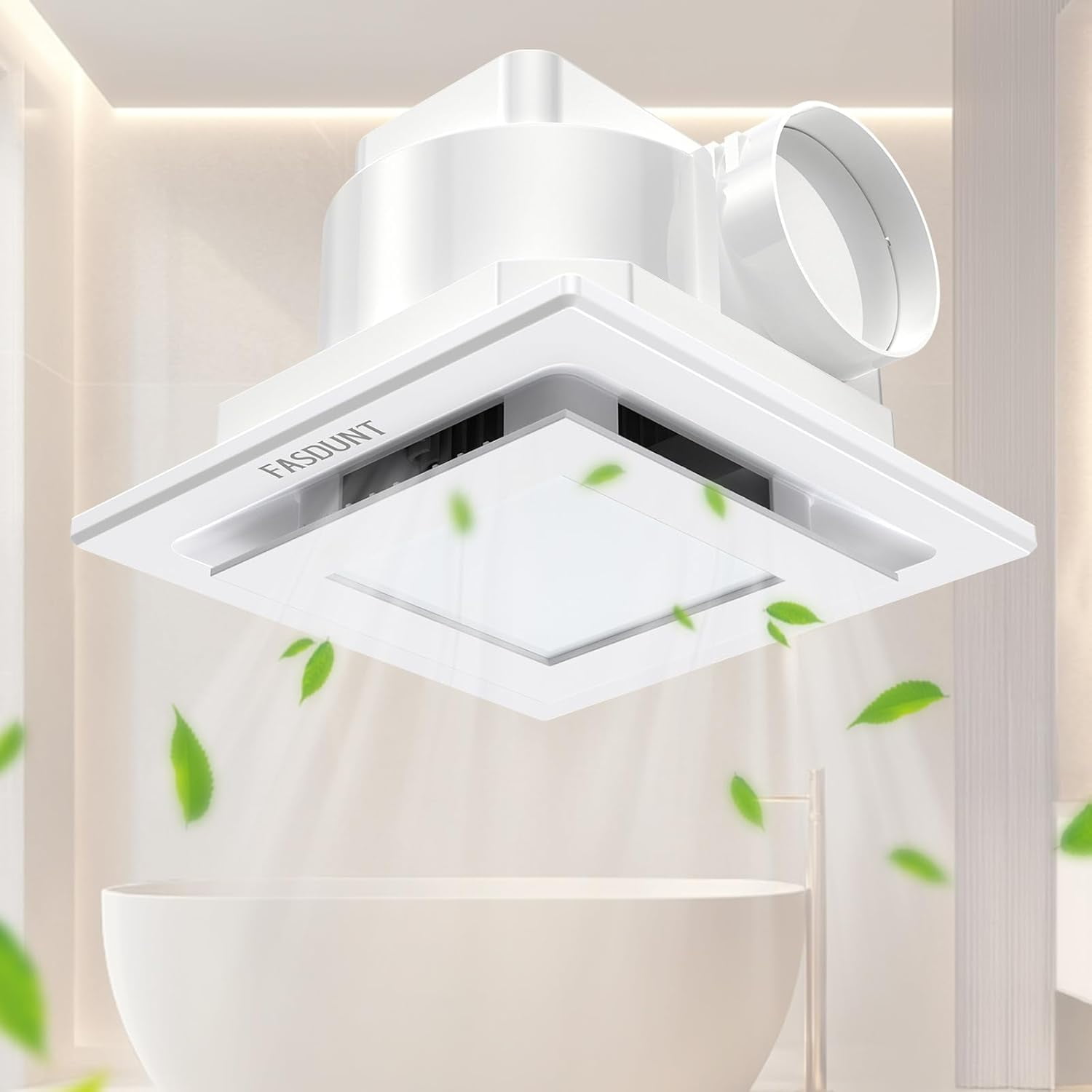 Bathroom Exhaust Fan with Light, 120 CFM Ceiling Mount Exhaust ...