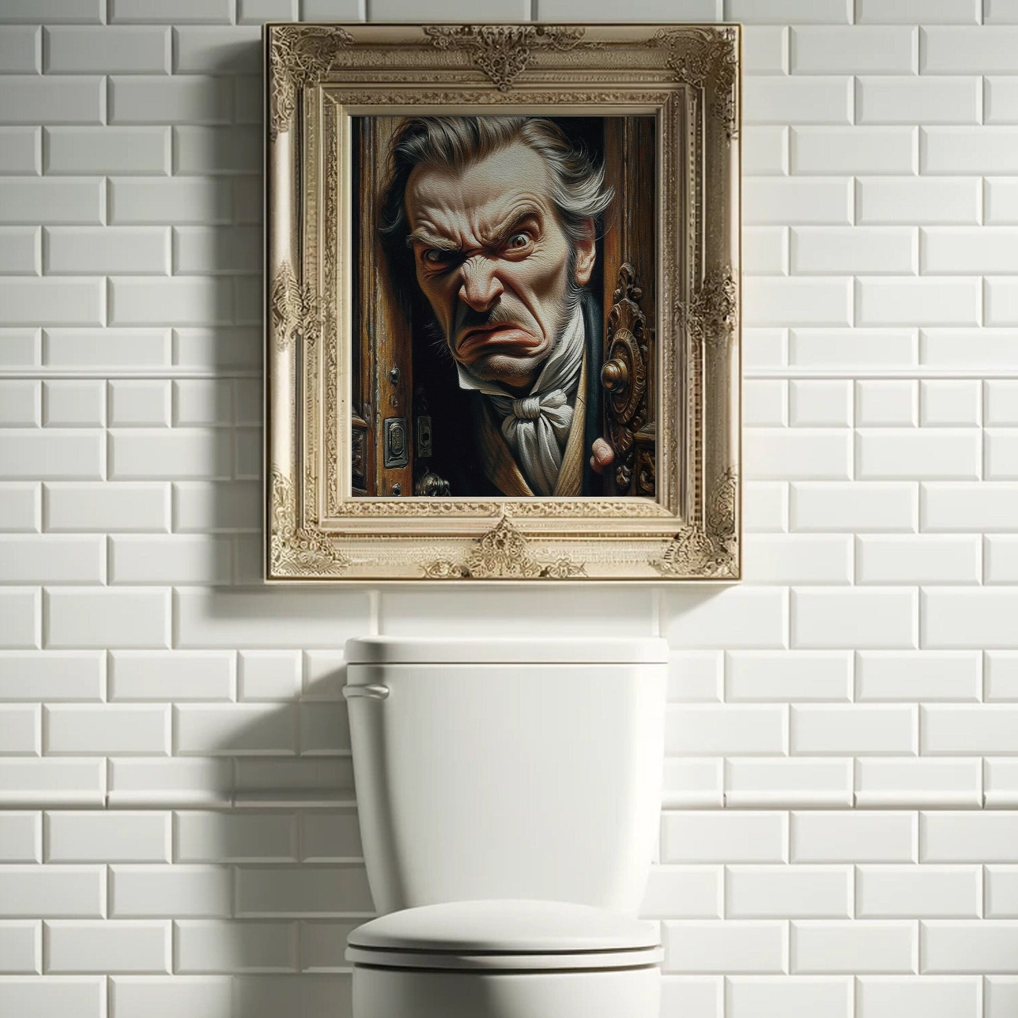 Bathroom Extra Large Art Print Sign Decor Classical Vintage Style Bathroom Extra Large Art Print Sign Decor Classical Vintage Style