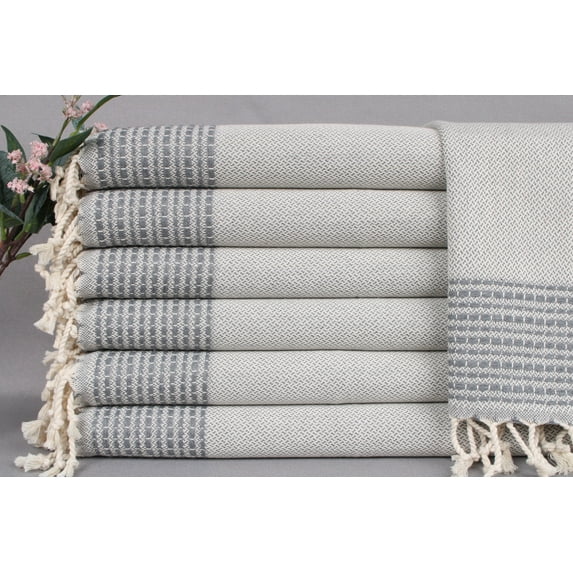 Bathroom Face Towel, Monogrammed Hand Towel, Dark Gray Towel, Striped Towel, 20x40 Inches Bathroom Towel, Guest Towel, Gift Towel,