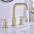 thumbnail image 1 of Bathroom Faucet 2 Handle 8 Inch Brass Sink Faucet with 360 Degree Swivel Spout, Brushed Gold, 1 of 6