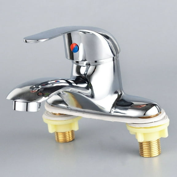 Bathroom Faucet, 2-Hole Mixer Tap, Heavy Duty Single Handle Bathroom Sink Faucet, 2 Hole Single Handle Hot and Cold Water Mixer Tap, for Hot and Cold Water, Bathroom Faucet, for Home and Hotel, 3.93"