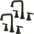 Bathroom Faucet 3 Hole, Oil Rubbed Bronze Bathroom Sink Faucet With