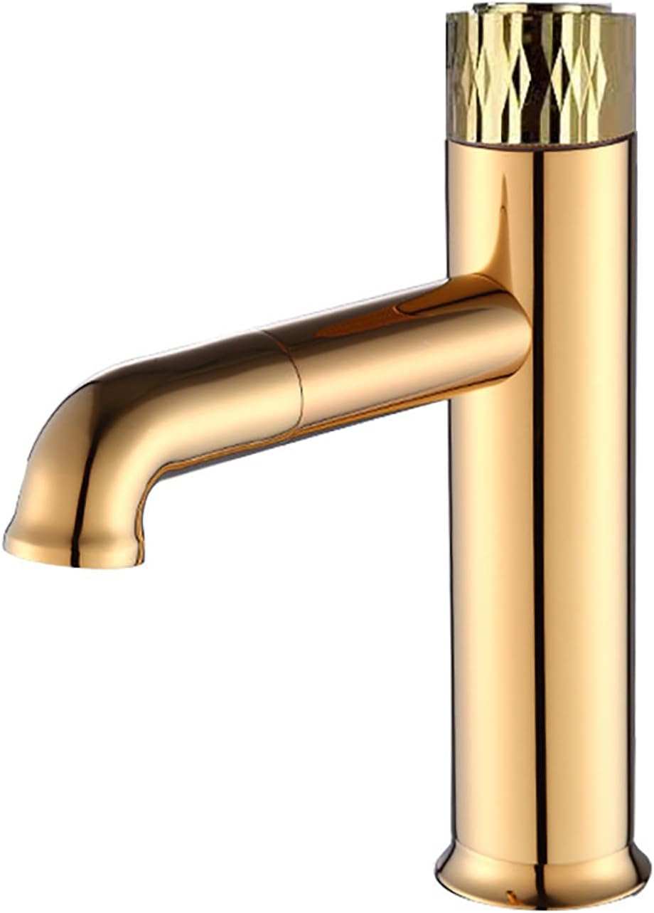 Bathroom Faucet 360°Rotating Spout Bathroom Sink Faucet Brass Single Handle Basin Mixer Tap ...