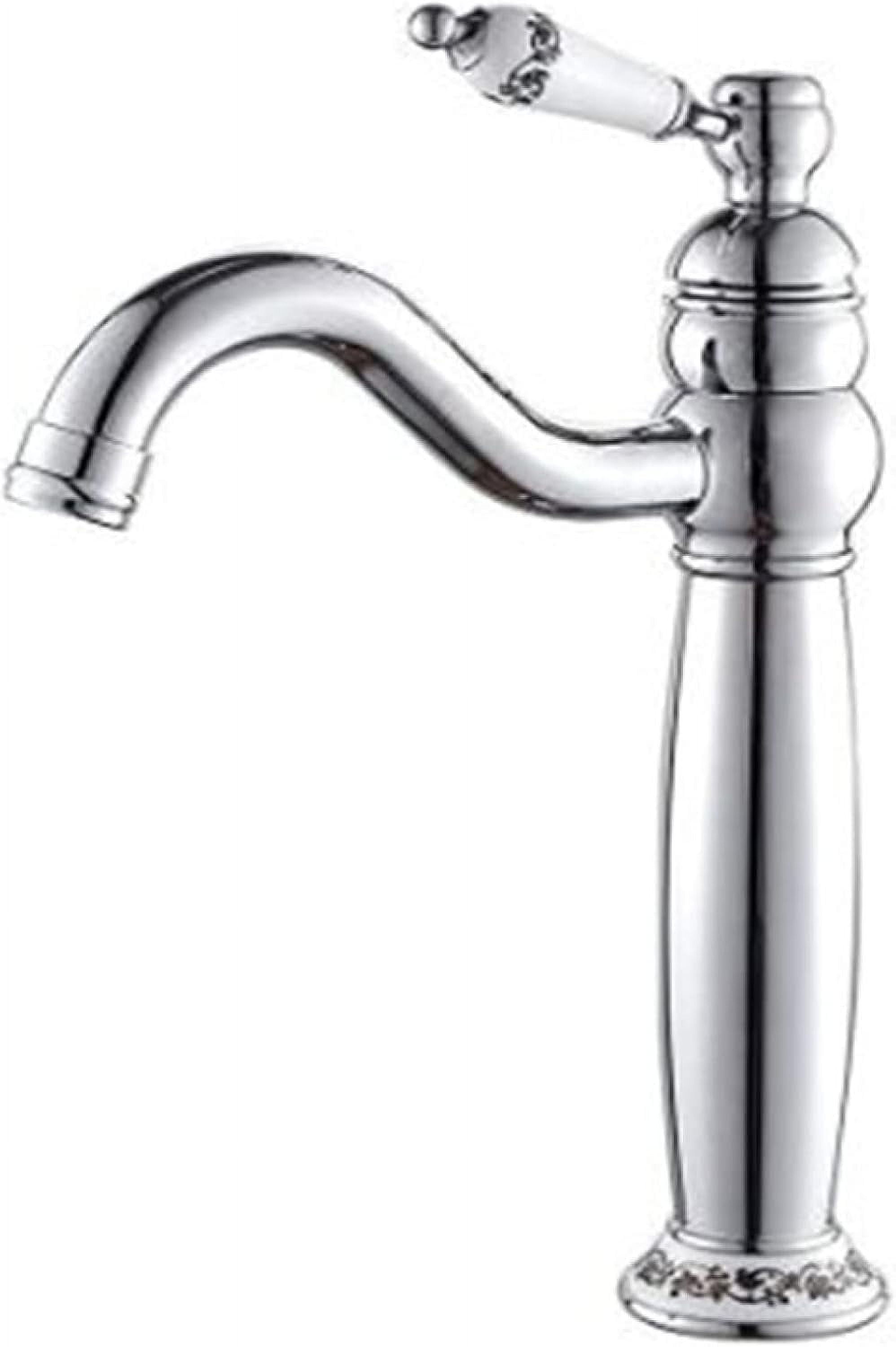 Bathroom Faucet Antique Brass, 360° Swivel Bathroom Vanity Faucet, Cold/Hot Water Basin Tap, Single Handle Bathroom Sink Faucet, Silver