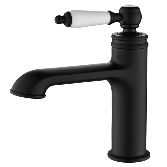 Bathroom Faucet Basin Mixer Black/Chrome Tap Single Handle Hot and Cold Water Brass Taps -Modern Design