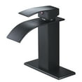 thumbnail image 1 of Bathroom Faucet Black VOTON Modern Waterfall Single Hole Bathroom Sink Faucet Rv Faucet, 1 of 7