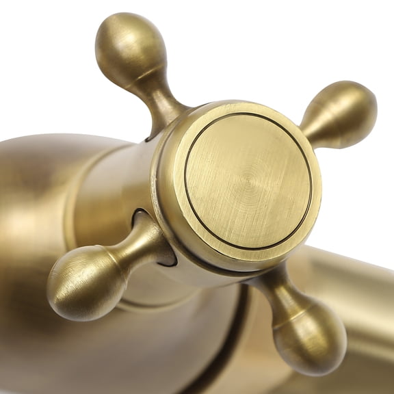 Bathroom Faucet with Brass Construction, Ceramic Valve Core, Dual Hot and Cold Control (32-176), 4.3" Spout Height, Anti-Drip Design Easy to Install and Clean, Perfect Housewarming Gift