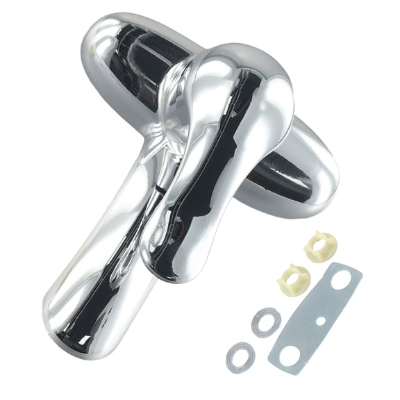 Bathroom Faucet Double-Hole Basin Hot And Cold Basin Tap Mixer Faucet 2 Ways With Copper Ceramic Spool Sink Mixer Tap Plastic steel type Smile Home