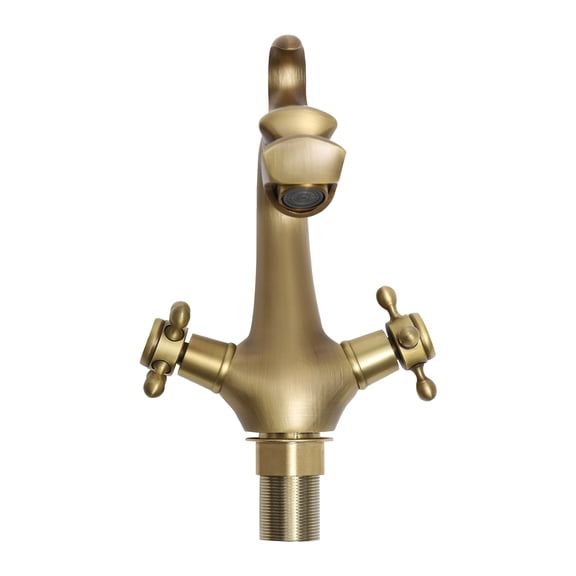 Bathroom Faucet with Dual Hot and Cold Water Control (32-176), Ceramic Valve Core, Brass Construction, 4.3" Spout Height Easy Installation, Anti-Drip, Ideal Gift for Family and Friends
