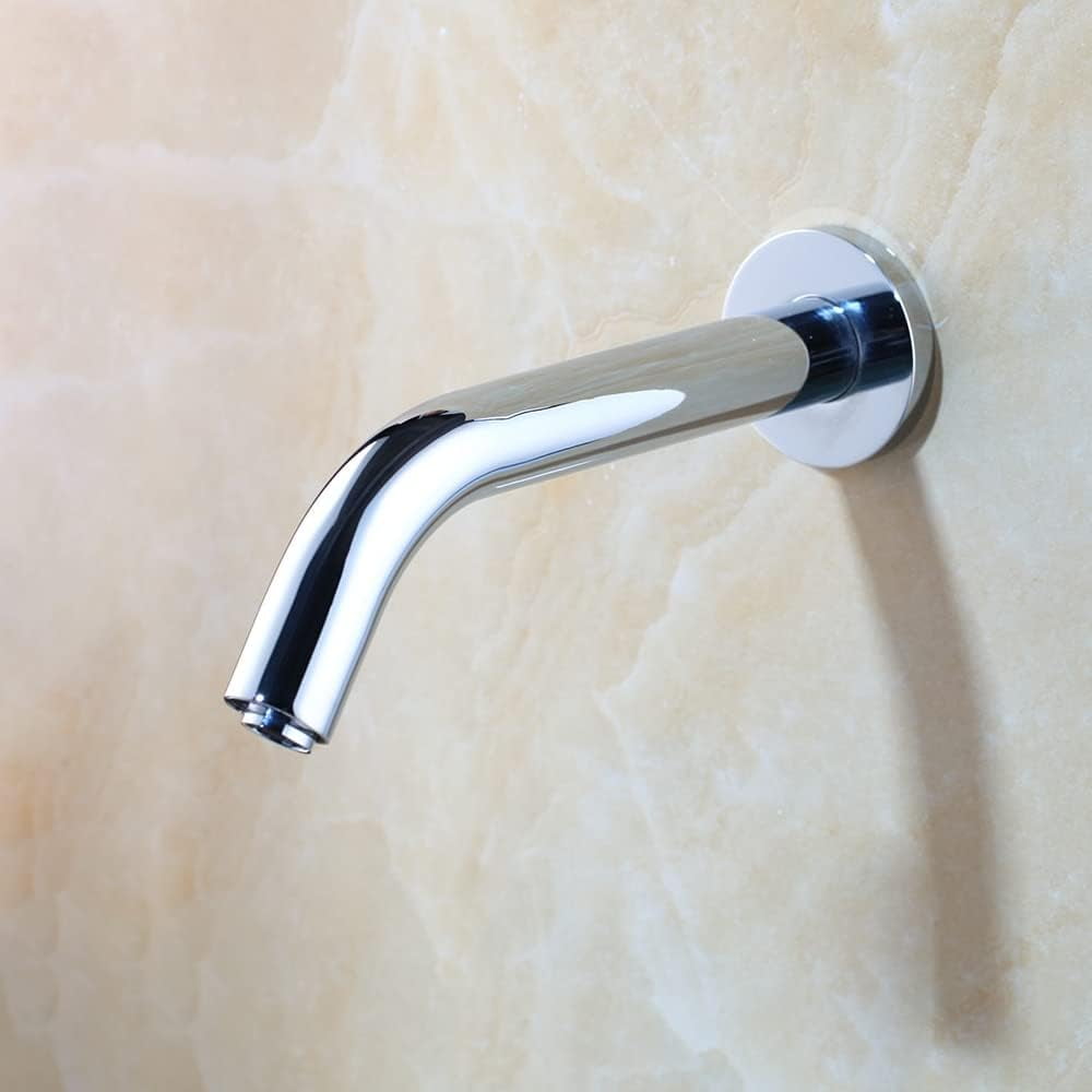 Bathroom Faucet Gold Wall Mount Sensor Faucet Automatic Hands Free ...