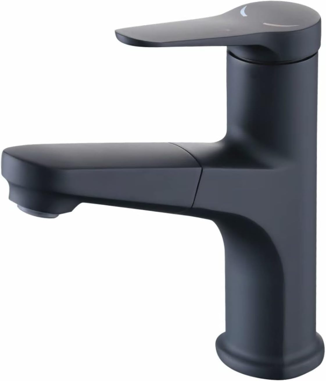 Bathroom Faucet with Pull Out Sprayer,Bathroom Sink Faucet with 360 Degree Swivel Spout,Brass Bathroom Sink Faucet,Bathroom Basin Faucet for Hot and Cold Water,Black