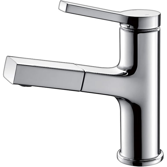 Bathroom Faucet With Pull-out Sprinkler, Brass Bathroom Sink Faucet Hot and Cold Water Basin Mixer Tap Single Handle Lavatory Faucet Bathroom Sink Faucet,Black