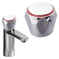 thumbnail image 1 of Bathroom Faucet Repair Part Silver Replacement Cold and Hot Tap Head for Bathroom Kitchen Faucet Basin/ Handle Parts, 1 of 8