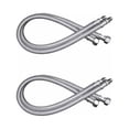 thumbnail image 1 of Bathroom Faucet Supply Line Stainless 10mm Male 3/8" Female Tap Pack of 2| Renovators Supply, 1 of 7