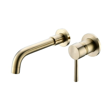 Bathroom Faucet Wall Mount Single Handle Bathroom Faucet Brushed Gold,Bathroom Sink Faucet