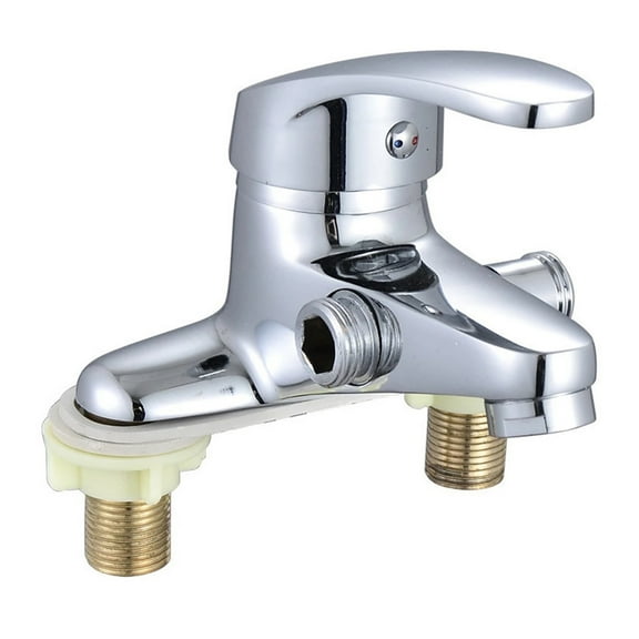 Bathroom Faucet Water Mixer Tap Sink Tap, Water Outlet Zinc Alloy Double-Hole Press Switch Control Single Handle ,Durable Materials