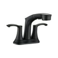 thumbnail image 1 of Bathroom Faucet with Pull Out Sprayer, 2 Handle 4 Inch Faucet Utility Sink Faucet, Matte Black, 1 of 6