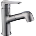 thumbnail image 1 of Bathroom Faucet with Pull Out Sprayer Dual Mode Hot & Cold Brass Single Handle 360° Swivel Retractable Single Hole Basin Mixer Tap,Black, 1 of 7