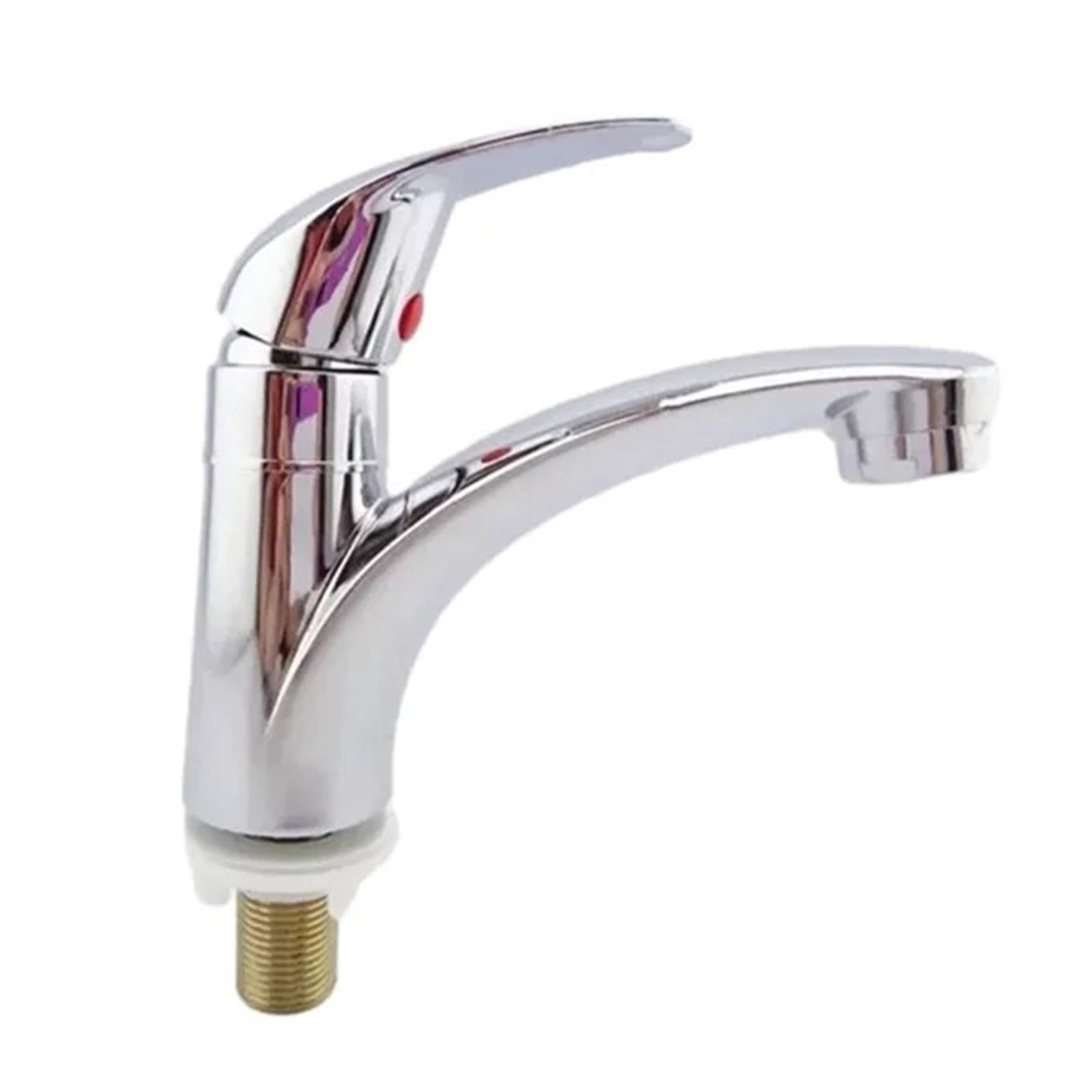 Bathroom Faucets Single Cold Basin Faucet Zinc Alloy Chrome Plated Deck Mounted Single Lever Hole ,Tankless Design