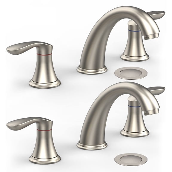 Bathroom Faucets for Sink 3 Hole, with Pop-up Drain and Supply Lines, for Vanity RV Farmhouse Sink