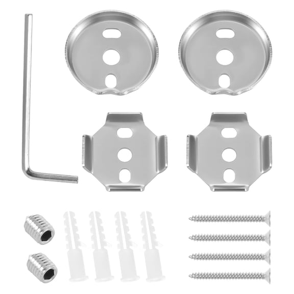 Bathroom Fixture Replacement Set Silver Stainless Steel Brackets and Fasteners