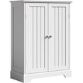 thumbnail image 1 of Bathroom Floor Cabinet, Modern Bathroom Storage Cabinet with 4 Doors and Adjustable Shelves, Freestanding Cupboard for Living Room, White, 1 of 20