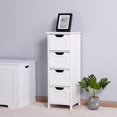 Bathroom Floor Storage Organizer with 4 Drawers Free Standing
