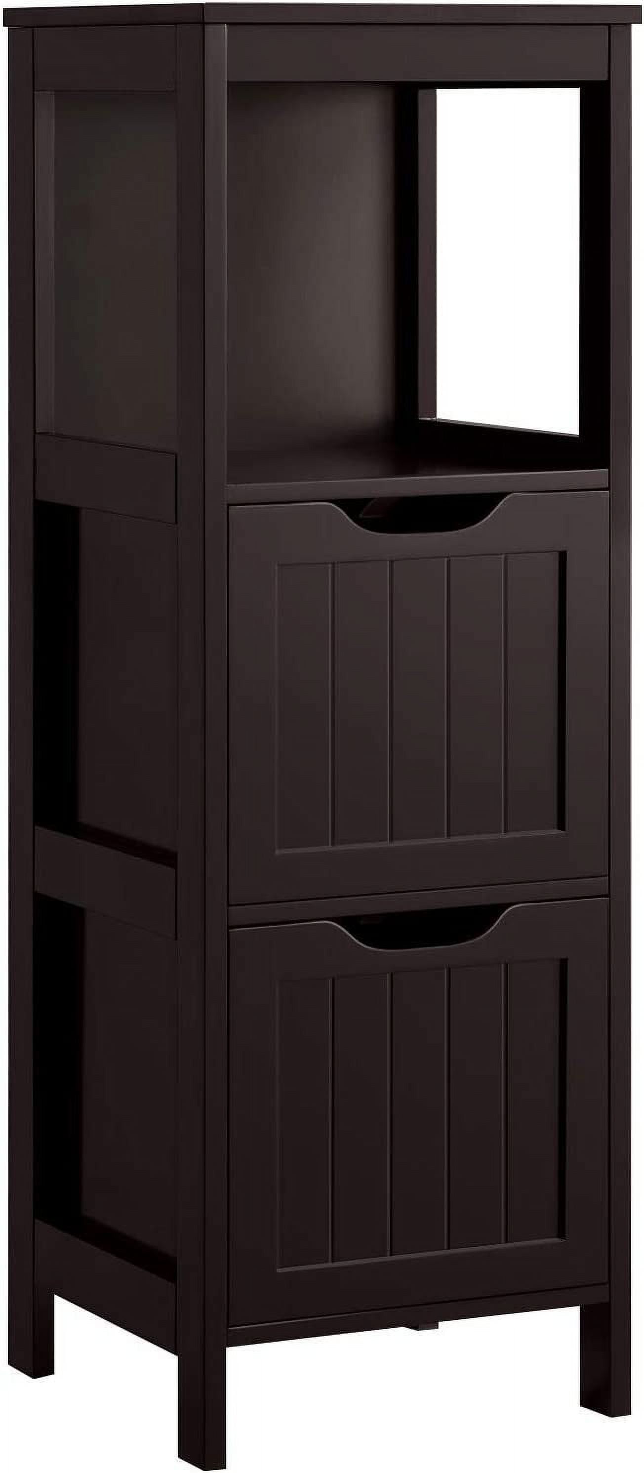 Bathroom Floor Wooden Storage with 2 Drawers and 1
