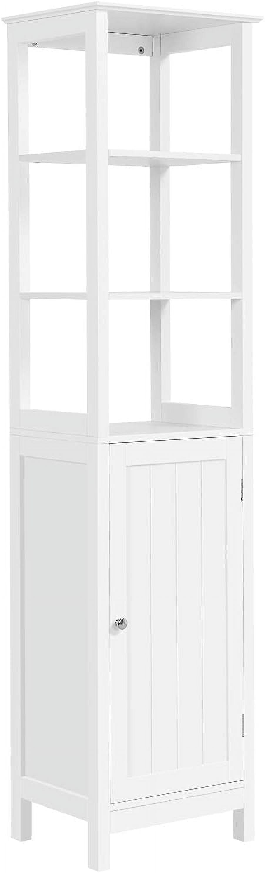 Bathroom Floor Wooden Tall Freestanding with 3 Tier