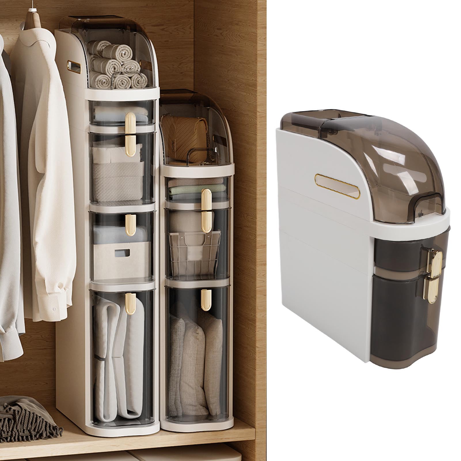 Bathroom Floor Large Capacity Narrow Tall Slim Storage Tower