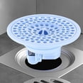 thumbnail image 1 of Bathroom Floor Drain Cover | Insect & Odor Repellent, Non-Clogging Fast Drain, Hair Filter, Inner Core Deodorizer, Blue Plastic, 7.5x7.5cm | Sealing Technology for Clean, Worry-Free Living Spaces, 1 of 9