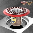 thumbnail image 1 of Bathroom Floor Drain Odor Stopper, Black Anti-Backflow Core, Metal and PC Sewer Drain Plug for Shower Sink Tub, Prevents Sewer Gas Insects, Replacement Drain Unclogger Insert (1 Pc), 1 of 7
