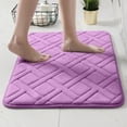 thumbnail image 1 of Bathroom Floor Mat 1PC,Absorbent Bath Rug15.75x23.62in,Machine Washable Non-Slip Golden Velvet Mat for Secure Tubside Comfort(Purple), 1 of 8