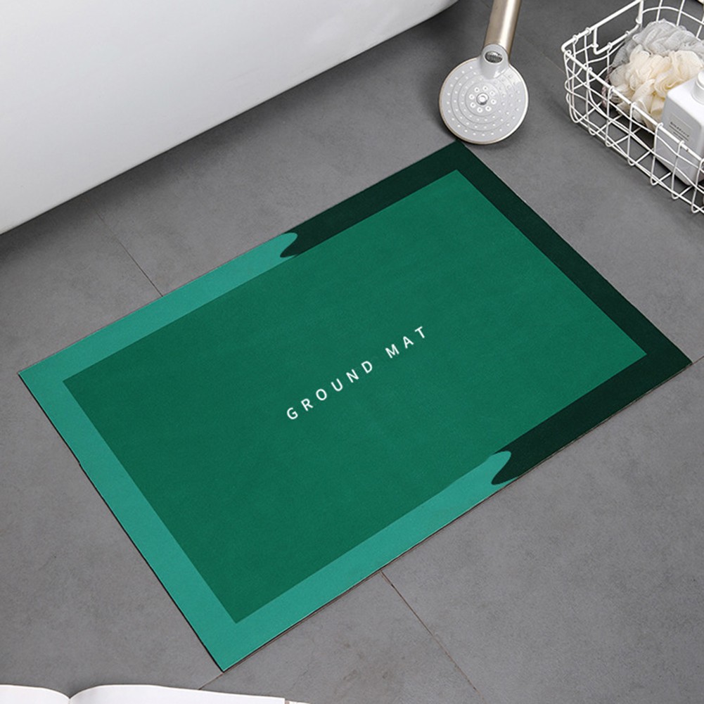 Bathroom Floor Mat Crystal Velvet Nonslip Absorbent QuickDrying