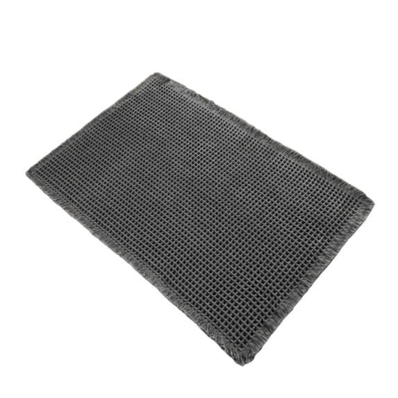 Bathroom Floor Mat, Non Slip Gray Waffle Bath Rug For Bathroom Entrance Bedroom Laundry Room Kitchen Home Decor