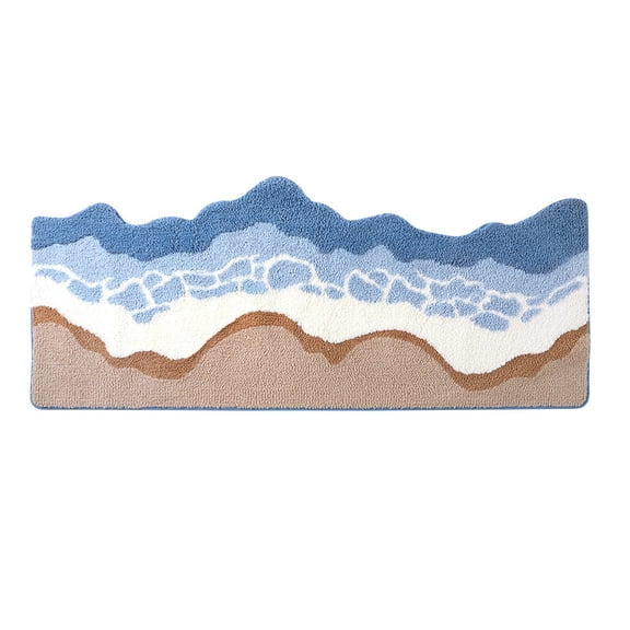 Bathroom Floor Mat, Non-slip Bathroom Rug, Entrance Door Mat, Irregular Shaped Absorbent Bathroom Floor Mat Doormat for Home Bedroom