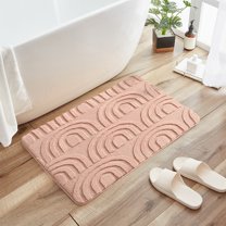 Bathroom Floor Mat, Soft Comfortable Fast Absorbent Non-Slip Pad, Thick Microfiber Door Kitchen Household Rug, Warm Cozy, Easy to Clean Washable Floor Mat