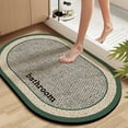 thumbnail image 1 of Bathroom Floor Mats Water Absorbent Non Slip Drying Mats for Sink Toilet Doorway Quick Dry Absorbent Foot Mat for Bathroom Safety, UKHBMC | Green, 1 of 8