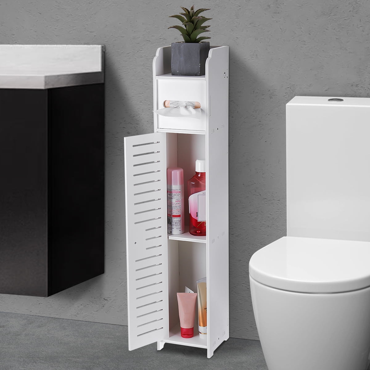 Bathroom Floor Standing Shelf Storage Washbasin Shower Corner Shelf Sundries Home