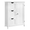 thumbnail image 1 of Gzsysm White Freestanding Bathroom Floor Storage Cabinet - 3 Drawers & 1 Adjustable Shelf | 11.8"W x 23.6"D x 31.5"H, 1 of 6