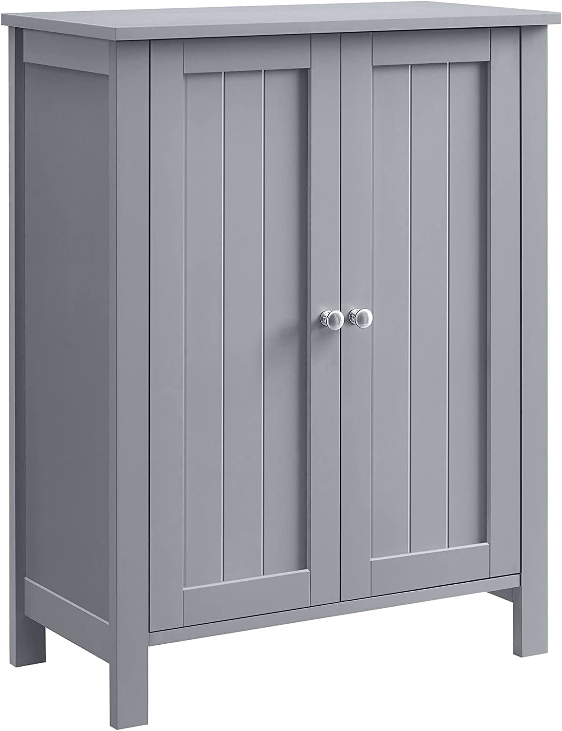 Floor Storage Cabinet, Storage Unit with 2 Adjustable Shelves,  Cabinet Freestanding, Dove Gray