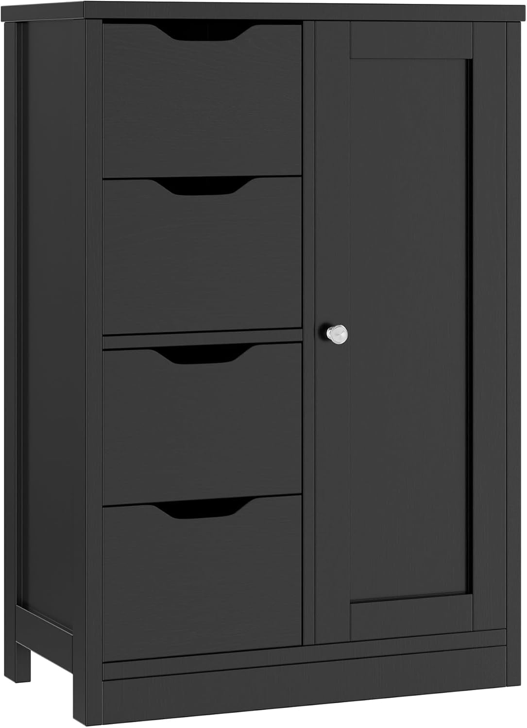 Freestanding Bathroom Floor Cabinet With Adjustable Shelves - 31.5"H Grey Storage Organizer For Living Room, Bedroom