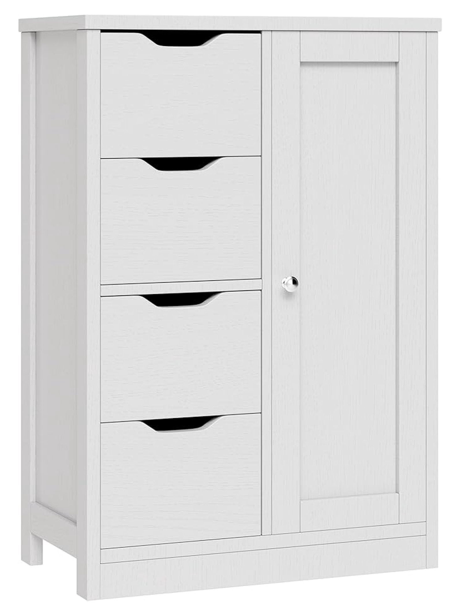 Bathroom Floor Storage Cabinet, Wooden Storage Organizer with 4 Drawers ...