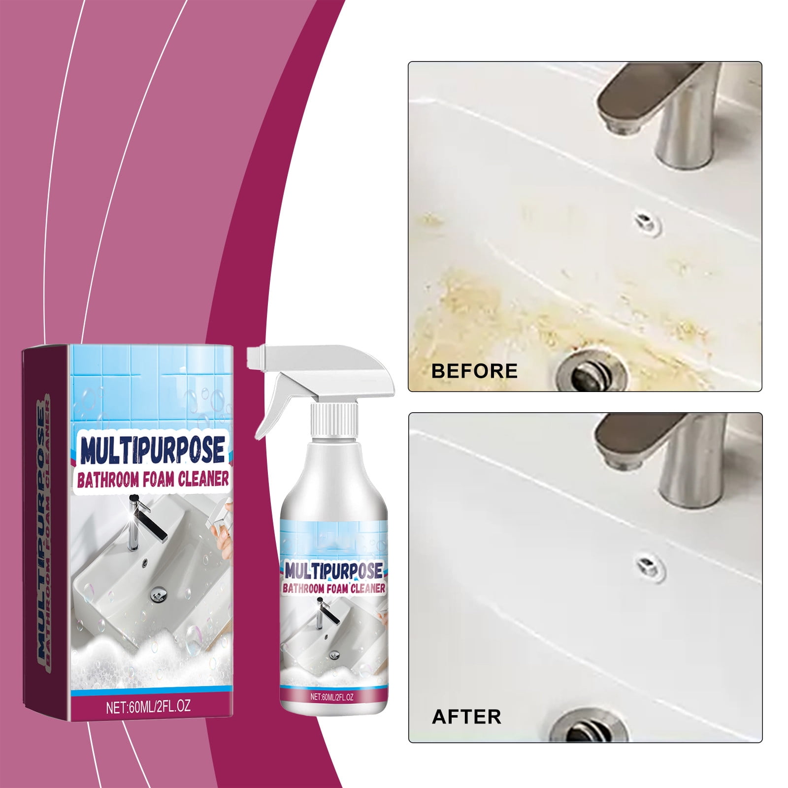 Bathroom Foam Cleaner Bathroom Glass Door Bathtub Tile Stain Cleaner