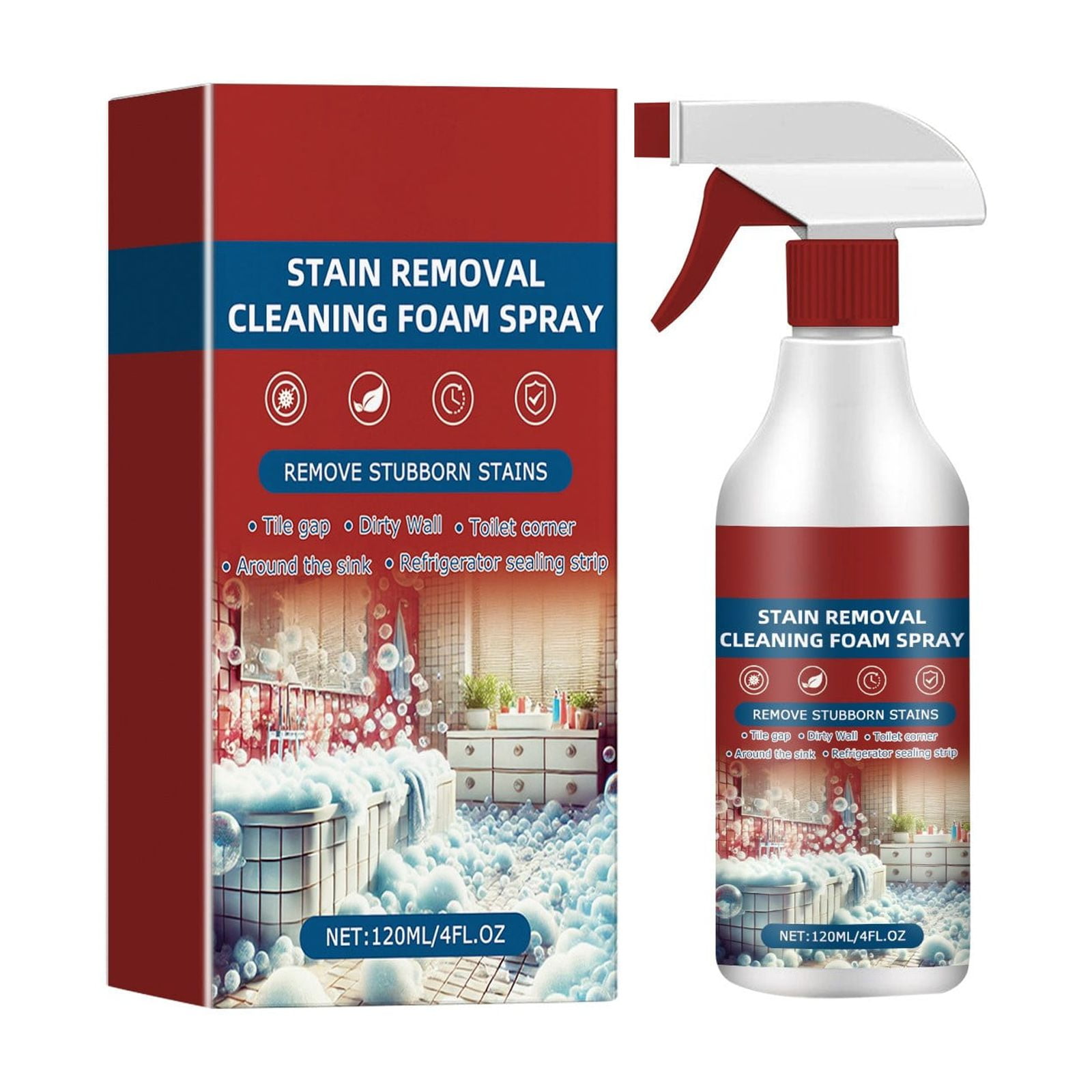 Bathroom Foam Cleaner Toilet Bathroom Decontamination Descaling Perfume ...