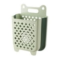 thumbnail image 1 of Bathroom Folding Dirty Clothes Storage Basket Laundry Basket Household Wall Hanging Large Portable Punch-Free Put Clothes Bucket, 1 of 3