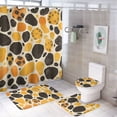Bathroom Four Sets Of Floor Mat Shower Curtain Strong Durability Easy ...